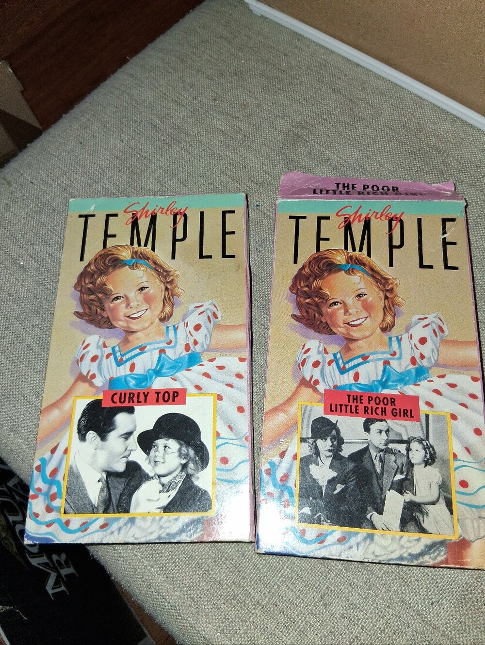 Shirley Temple Vintage Vhs Set - Pink & Cream Covers